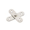 Ruiwaer 4 Sets 360 Degree Swivel Hidden Hinges Silver Removable