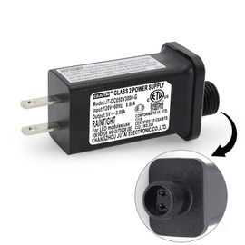 PremierAdapter 5V1A JT-DC050V1000 IP44 Low Voltage LED Driver US/CA Plug for String Lights, Projector Lights