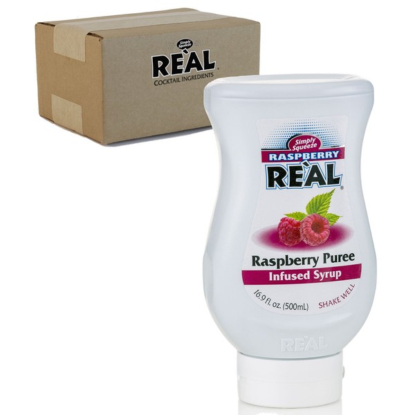 Raspberry Reàl, Raspberry Puree Infused Syrup, 16.9 FL OZ Squeezable Bottle (Pack of 1)