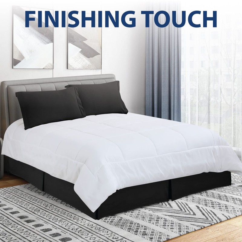 Luxury Double Brushed Microfiber Bed Skirt, Ultra Soft, and Wrinkle