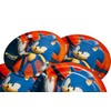BeenSmile, Sonic Birthday Decorations, Sonic Disposable Paper Plates 23 Cm,