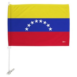 Copa America 2024 Venezuela Car Flag Bandera Para Carros De Venezuelan Decor For Window Clip Pole Auto Accessories FIFA Sport Fan World Cup 2026 Football Soccor League Patriotic Decoration Made in USA