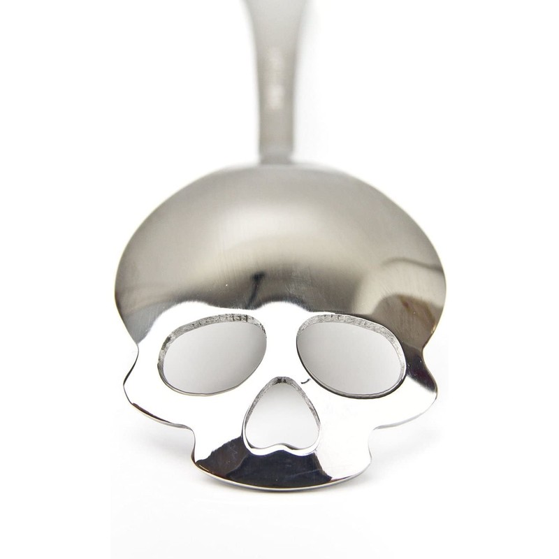 Cafurty 2 PCS Stainless Steel Spoons Skull Sugar Spoon Tea