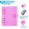 PATIKIL A5 Clear Binder Cover, Soft PVC Bling Loose Leaf