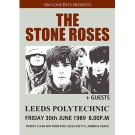 'Generic' Stone Roses #1 VINTAGE RARE BAND ROCK Posters Concert Tour Music - A4 A3 A2 - Quality Prints … (Unframed, A4)