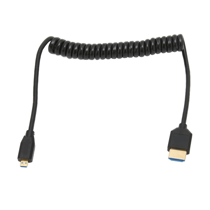 HD Multimedia Interface Cable Spring Retractable A Male to D