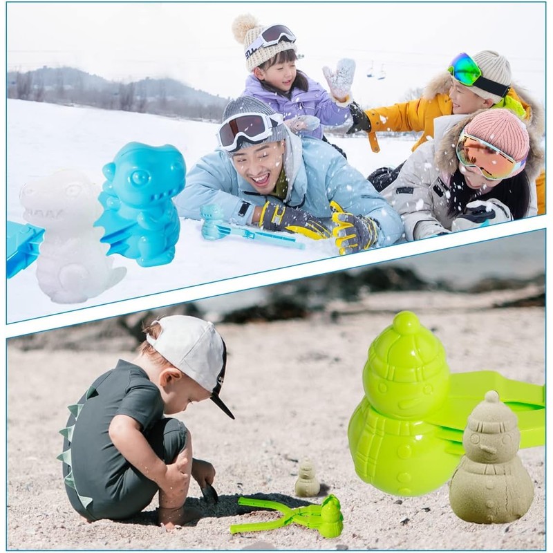 Pack of 4 Winter Snowball Maker, Snowball Clip, Snow Toy,