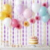 10 Rolls Purple-Gold Party Decorations, Christmas Crepe-Paper Streamers