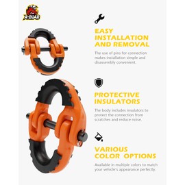 A-BOAR 1/2 Safety Chain Connector Link, 2pack Hammerlock Coupling Link for Trailer Chains Connect, Drop Forged Steel Tow Hitch Safety Chain Connector Link, Orange