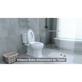 Hibbent Bidet Fresh Water Spray Kit Non Electric Toilet Seat Attachment with Dual Nozzle