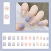 Domiya Nail Tip, 3D Nails, 24 Pieces, Very Short, Popular,