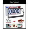 Aootf Carbon Fiber License Plate Frames, Black Aluminum Car Tag