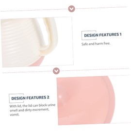 OATIPHO Plastic Urinal Portable for Elderly Boys and Girls Pregnant Women Hospital Use Easy-clean Covered Spittoon