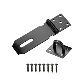 Stainless Steel Padlock Hasp and Staple, Heavy Duty Shed Lock Hasp, 4 Inch Shed Door Latch, Gate Lock Latch Hinge, Padlock Catch, Security Hasp for External Doors, Windows, Cabinets, Pet Cages