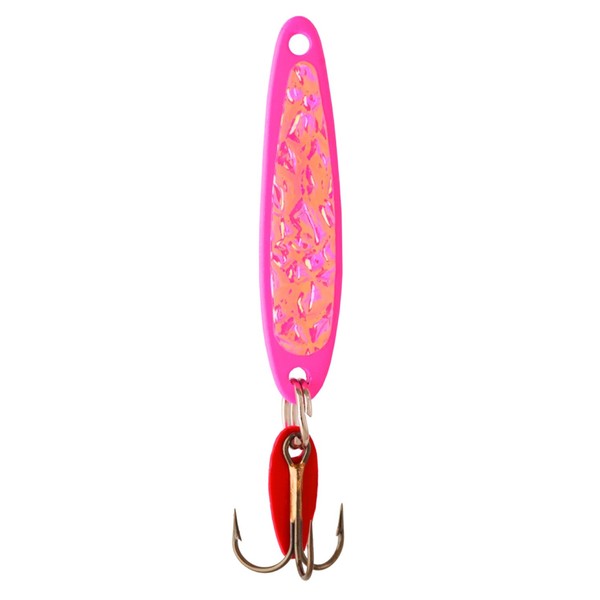 Bay De Noc 4PINKICE 1-3/4-Inch Swedish Pimple Jig, 1/4-Ounce Crushed Ice/Pink Ice