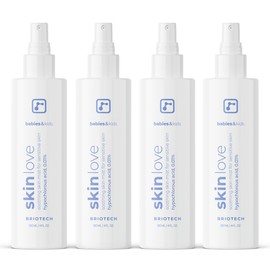 BRIOTECH Babies & Kids Skin Love, Soothing Hypochlorous Acid Spray, Pure HOCl for Sensitive Skin, Calm Redness & Bumps, Support Against Diaper Irritation, Gentle & Vegan, 4 fl oz (4 Pack)