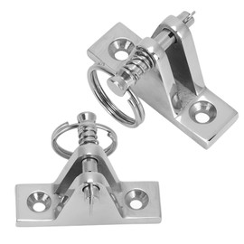 Deck Hinge, 316 Stainless Steel Removable Flat Mount Bimini Top Fittings for 1/4in Pins for Canoe for Kayak