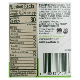UD_Sprout Organic Broccoli Curlz Baked Toddler Snacks-Case of 6 1.48 Oz Fruit & Vegetable Snacks