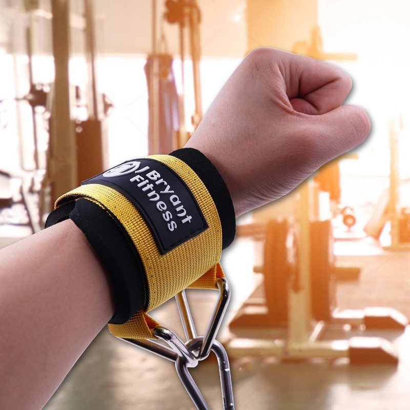 J Bryant Fitness Wrist Straps with Hooks for Weightlifting, Strength