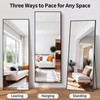 Koonmi Full Length Mirror, 71"x26" Black Floor Mirror with Aluminum