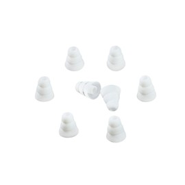 Xcessor Triple Flange 4 Paar (Satz Mit 8 Stück) Gummi Silikon Ohrpolster Ohrstöpsel Für In-Ear Ohrhörer. Kompatibel Mit Den Meisten In-Ohr Markenkopfhörern. Größe: L (Groß). Weiß