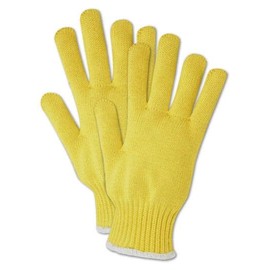MAGID 593KEV-RB Cut Master 593KEVRB Heavyweight Kevlar Seamless Knit Gloves - Cut Level 4, Men's (Fits Large), Yellow , Men's (Fits Large) (Pack of 12)