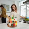 11" Lazy Susan Turntable Organizer, Wooden Lazy Susan for Cabinet,