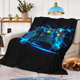 Gamepad Blanket, Cuddly Blanket, Warm and Fluffy Children's Gamer Blankets, Flannel Blanket, Microfibre Couch Blanket, Room Decoration (Gamepad C, 150 x 200 cm)