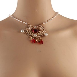 zaoalife Chinese Style Longevity Lock Pendant Necklace, Vintage Ethnic Design Necklace Chain Choker Accessories, Zinc, No Gemstone