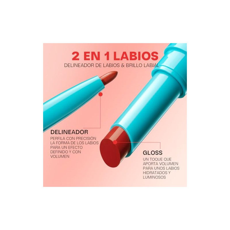 Minimeli Delineador y Brillo Labial 2 en 1, Textura Ligera