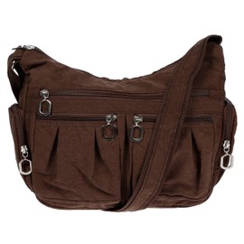 Christian Wippermann Women's Canvas Shoulder Bag, brown