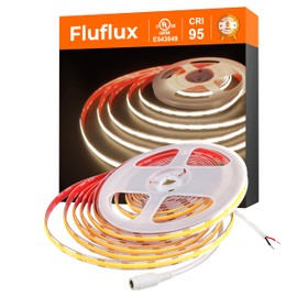 FluFlux Industrial COB LED Strip Light, 16.4 FT, Dot-Free, Neutral White 3500K, High CRI 95, 24V DC, UL Listed, 60,000 Hours Lifespan, 6-Year Warranty, LED Strip Light for Architectural Lighting