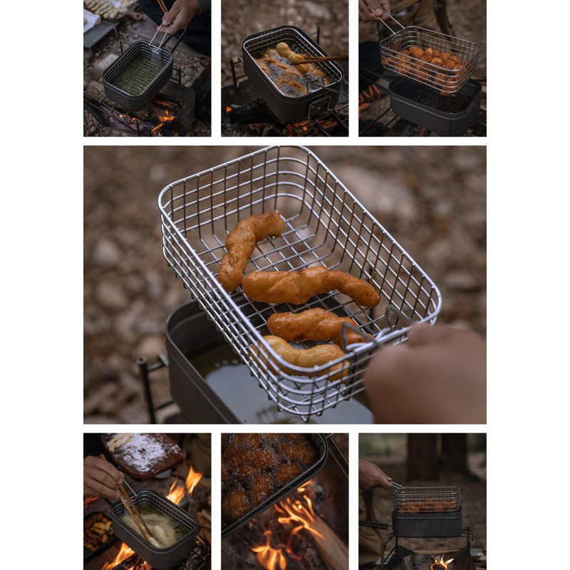 Camping Moon S-1218 Mestin Frying Basket, Large, Frying Net, Frying