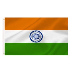Large India Flag, 3X5Ft Indian Banner Decor, Indoor Outdoor Decoration For Yard