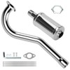 CILOYU Central Long Mini Bike Exhaust Header Pipe with Muffler