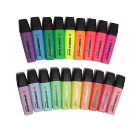 Stabilo Boss Original Marcatextos Set de 19 piezas. Colección Completa: 10 Pastel, 9 Neon. Incluye los 4 Nuevos tonos pastel.
