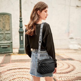 TANTOMI Crossbody Bags for Women Elegant Purse with Adjustable Wide Shoulder Bag for Daily Travel