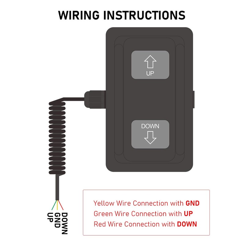 DIHOOL DC 12V 24V Foot Switch NO 6-36V, Up/Down Motor