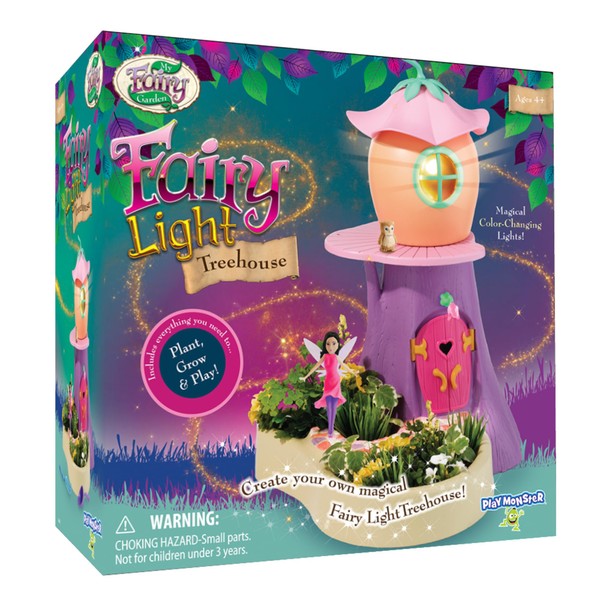 My Fairy Garden — Light Treehouse — Color-Changing Light That Moves! — Plant and Grow Your Own Magical Garden — Ages 4+