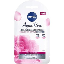 NIVEA Aqua Rose Hyaluron ve Organik Gül Suyu İçeren Nemlendirici Göz Maskesi 1 Çift 1 Paket (50 g)