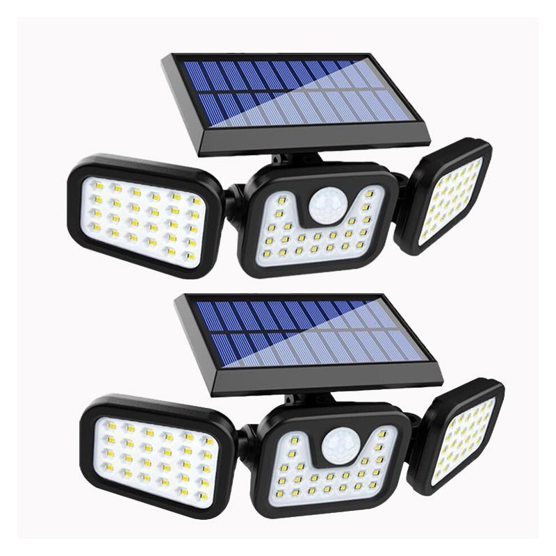 Solar Outdoor Lights Security Lights ,3 Heads Motion Sensor Lights,