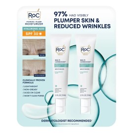 Roc Crema Hidratante Con Ácido Hialurónico Con Fps 30 2 Pzas