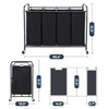 STO STO Laundry Sorter 4 Section, 4 Bag Laundry Hamper,