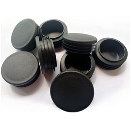 CaSuTong 2 Inch (50mm) Round Plastic Plugs, Tubing End Cap, Insert End Caps for Round Metal Tube (8 Pack)