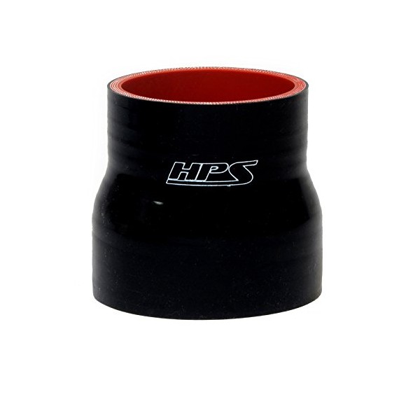HPS HTSR-125-200-BLK Silicone High Temperature 4-ply Reinforced Reducer Coupler Hose,