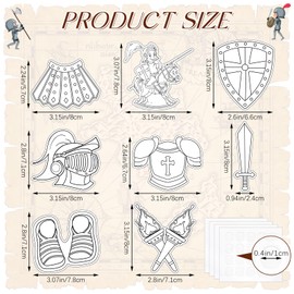 Hollowfly 32 Set Armor of God Crafts Color Your Own Armor of God Magnet for Kids DIY Religious Coloring Magnet Ornaments for VBS Sunday School Home Classroom Activities Art Party Favors