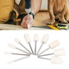 100Pcs Polishing Head Wool Felt Tapered Cylindrical Buffing Wheel Set