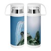 Stainless Steel Thermos Flask with Integrated Cup - Planes Over