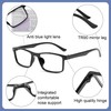 Przene Rectangle Blue Light Blocking Glasses for Women Men Retro