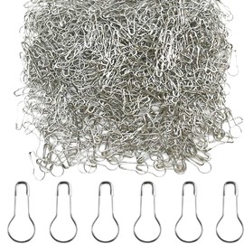 Ruidee 1000 pcs Metal Safety Pins Gourd Pin Bulb Pin Calabash Pin Bead Needle Pin Clothing Tag Pin DIY Home Accessories (Silver)